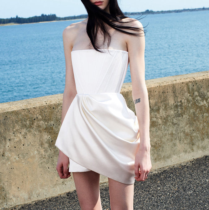 HEJUA Tube Mini Evening Dress Gown