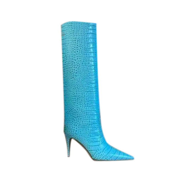 HEORA Stiletto Heel Leather Knee High Boots