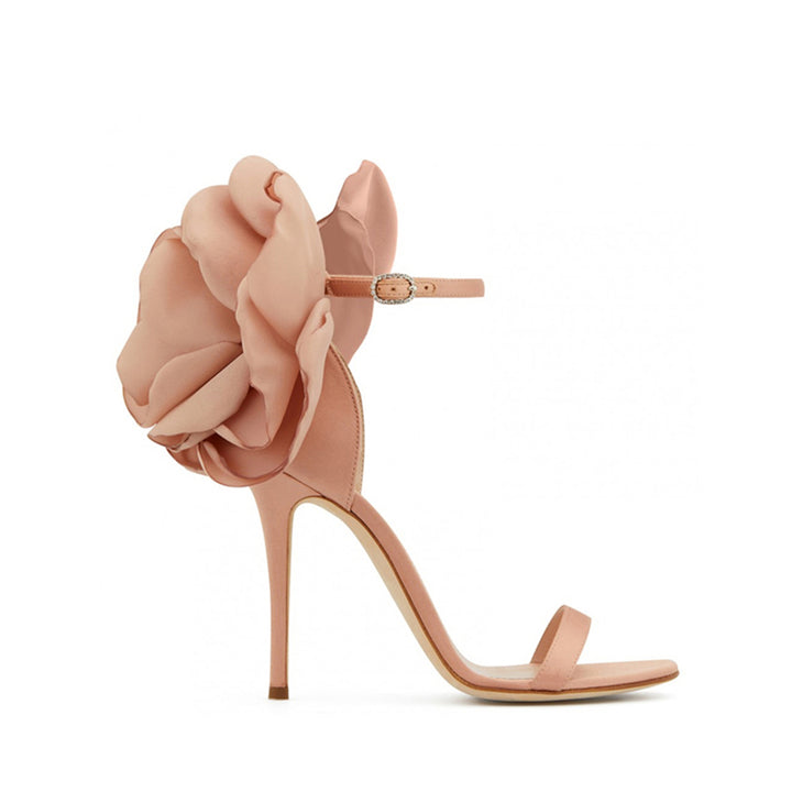 JUANE Flower Embellished High Heel Sandals - 9.5cm