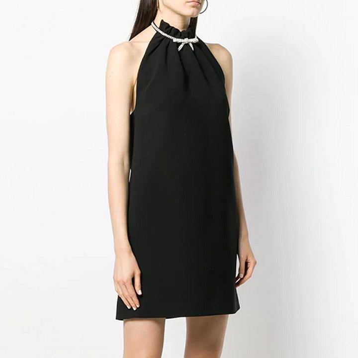 JUBAL Diamante Bow Evening Dress Gown