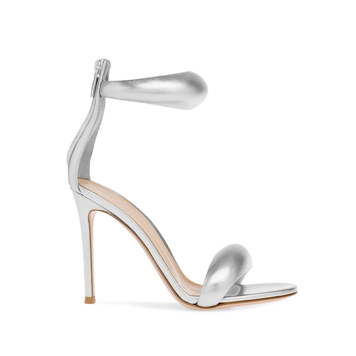 KAFIN Ankle Strap Leather Stiletto High Heel Sandals - 9.5cm