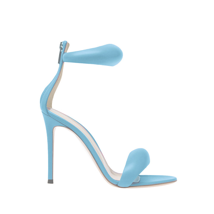 KAFIN Ankle Strap Leather Stiletto High Heel Sandals - 9.5cm