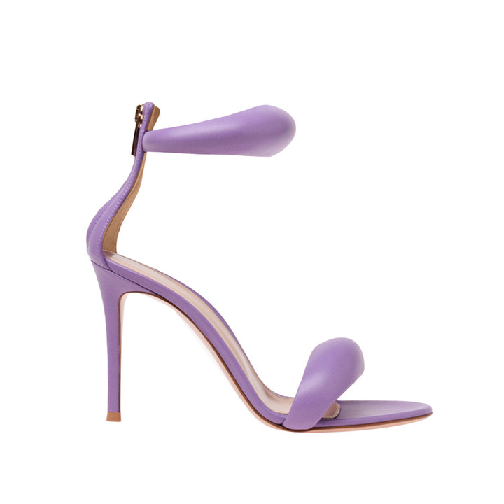 KAFIN Ankle Strap Leather Stiletto Mid Heel Sandals - 7.5cm