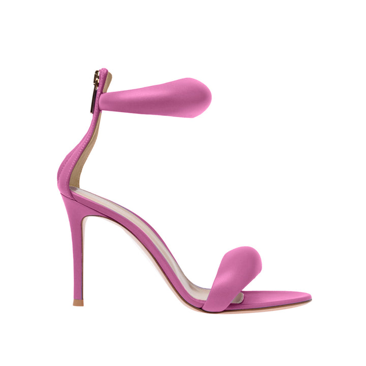 KAFIN Ankle Strap Leather Stiletto Mid Heel Sandals - 7.5cm
