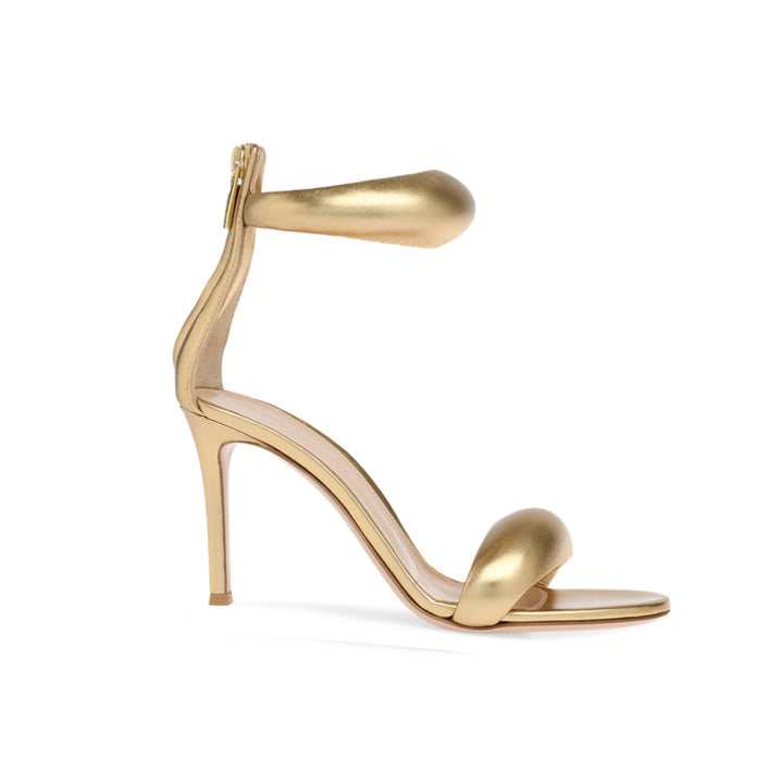 KAFIN Ankle Strap Leather Stiletto Mid Heel Sandals - 7.5cm