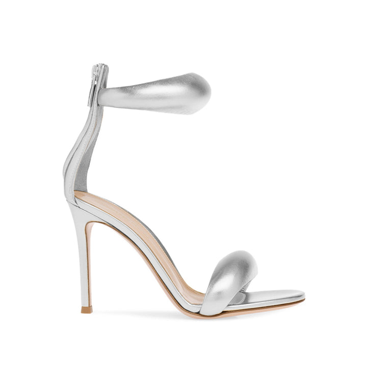 KAFIN Ankle Strap Leather Stiletto Mid Heel Sandals - 7.5cm