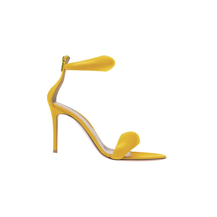 KAFIN Ankle Strap Leather Stiletto Mid Heel Sandals - 7.5cm