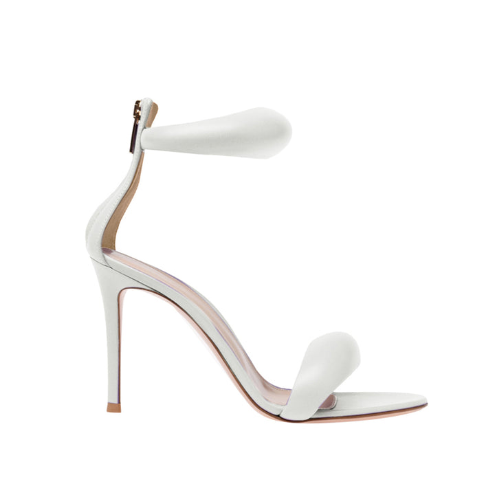 KAFIN Ankle Strap Leather Stiletto Mid Heel Sandals - 7.5cm