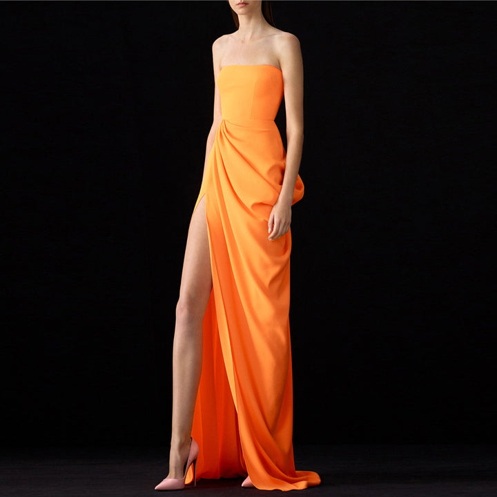 KOSIE Off-Shoulder Slip Evening Dress Gown