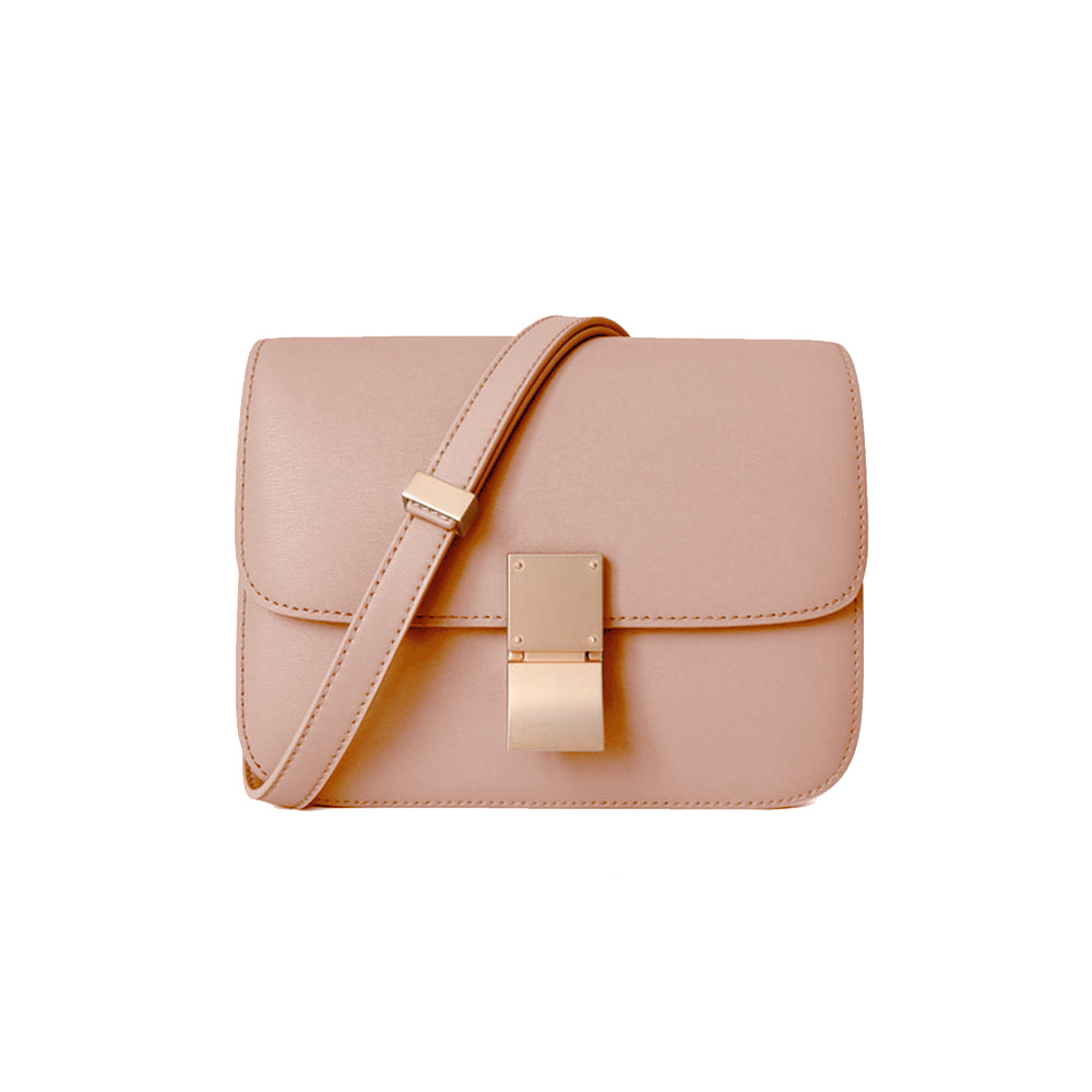 Nude across body online bag