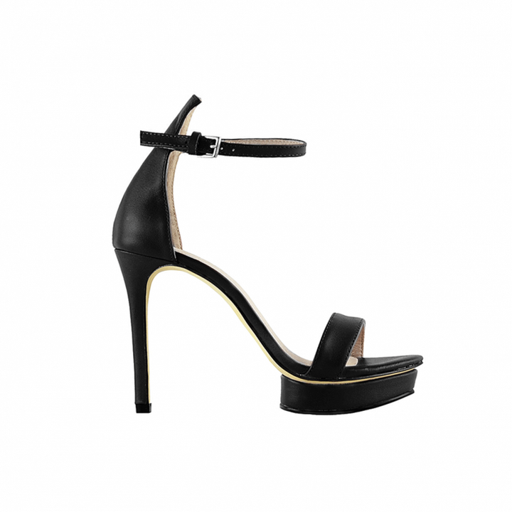 KULMA Platform Leather High Heel Sandals - 10cm - ithelabel.com