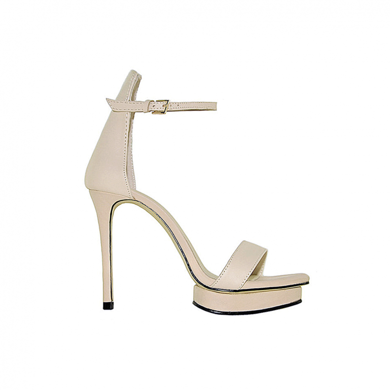 KULMA Platform Leather High Heel Sandals - 10cm - ithelabel.com