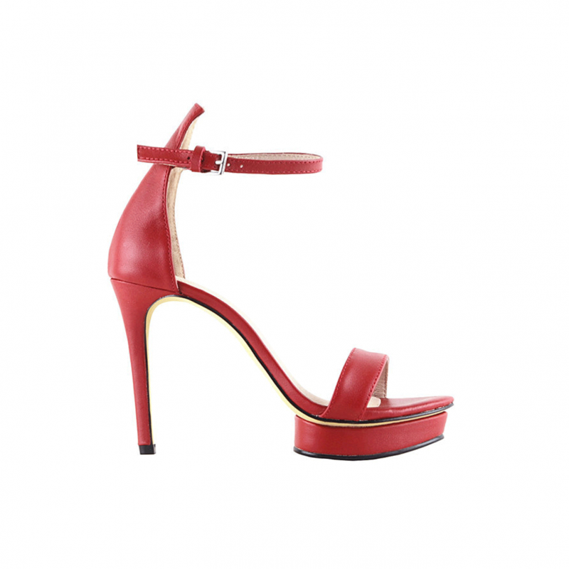 KULMA Platform Leather High Heel Sandals - 10cm - ithelabel.com