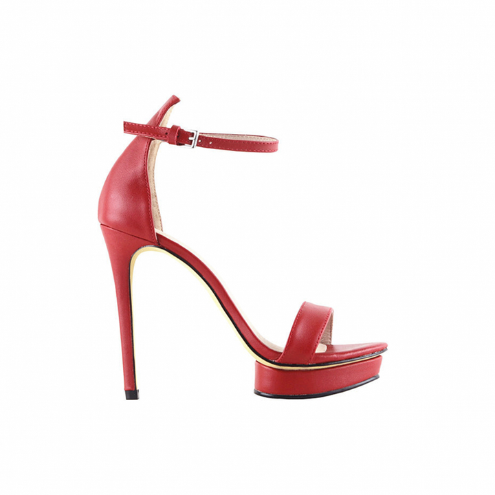 KULMA Platform Leather High Heel Sandals - 12cm - ithelabel.com