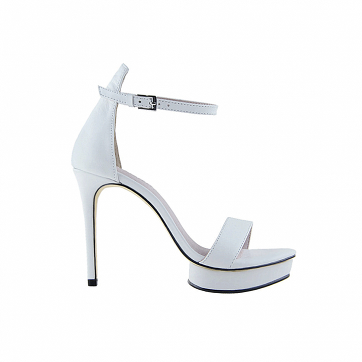 KULMA Platform Leather High Heel Sandals - 10cm - ithelabel.com