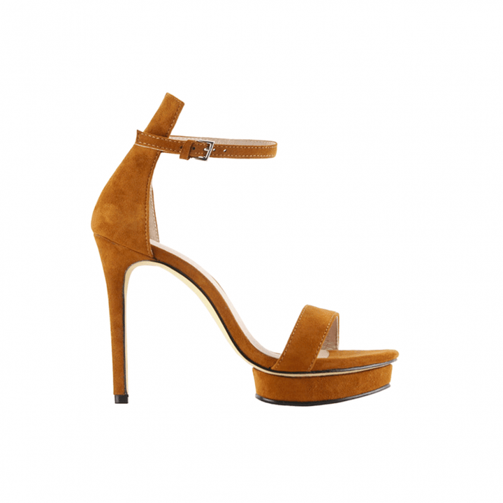 KULMA Platform Suede High Heel Sandals - 10cm - ithelabel.com