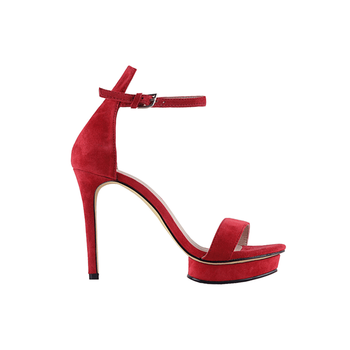 KULMA Platform Suede High Heel Sandals - 10cm - ithelabel.com