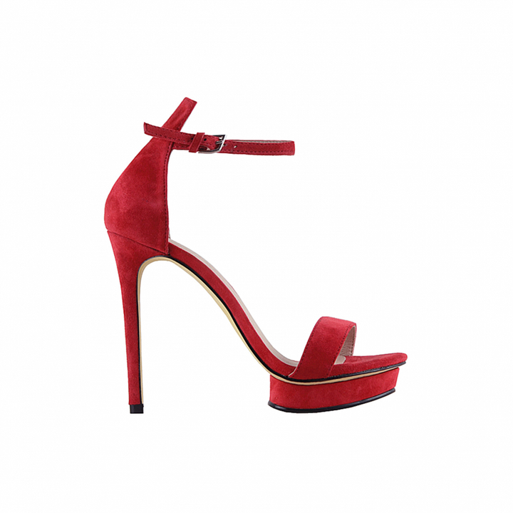 KULMA Platform Suede High Heel Sandals - 12cm - ithelabel.com