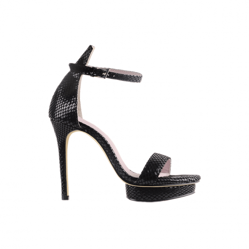 KULMA Platform Leather High Heel Sandals - 10cm - ithelabel.com