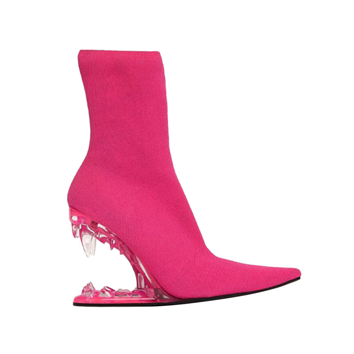 KULRE Sculptured Wedged Heel Ankle Boots