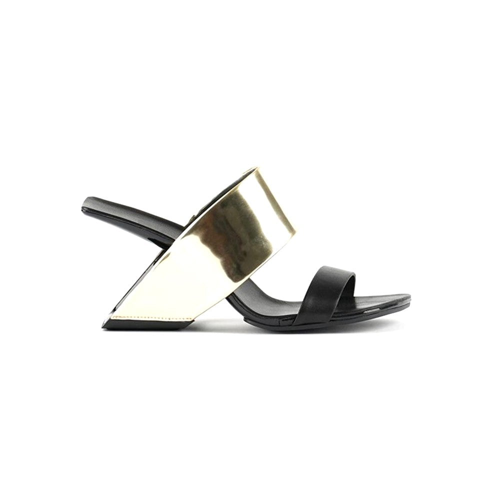 KUMIY Printed Leather Mules Sandals