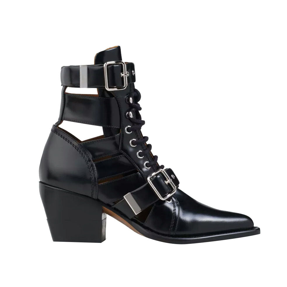 KUNIX Cut Out Biker Ankle Western Cowboy Boots - ithelabel.com