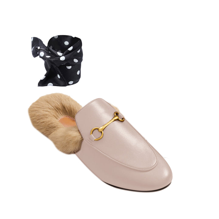 LEURA Basic Flat Scarf Slides Slippers