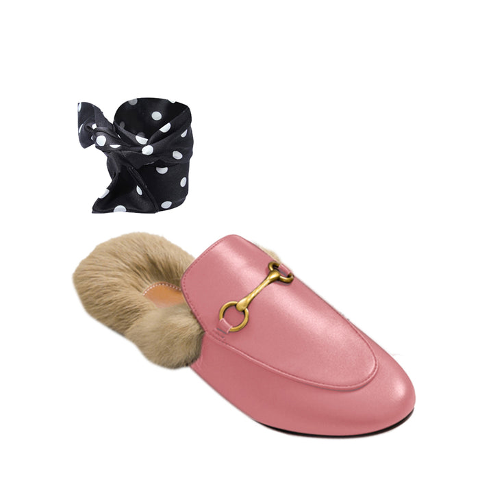 LEURA Basic Flat Scarf Slides Slippers