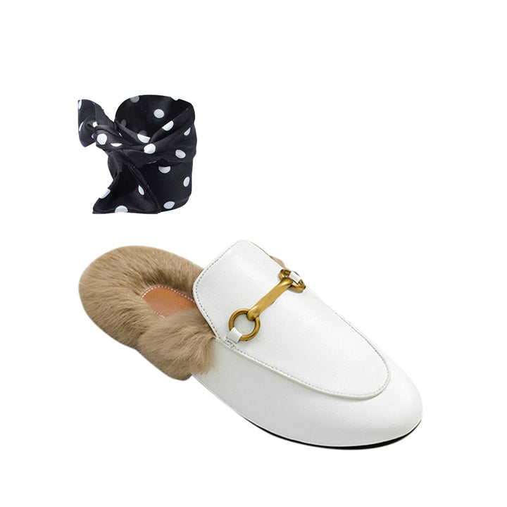 LEURA Basic Flat Scarf Slides Slippers