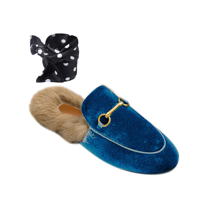 LEURA Basic Flat Scarf Slides Slippers