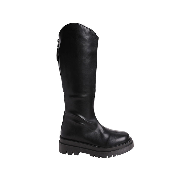 LIRUA Leather Platform Knee High Boots