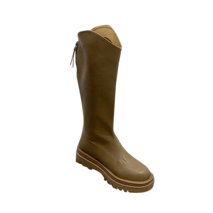 LIRUA Leather Platform Knee High Boots