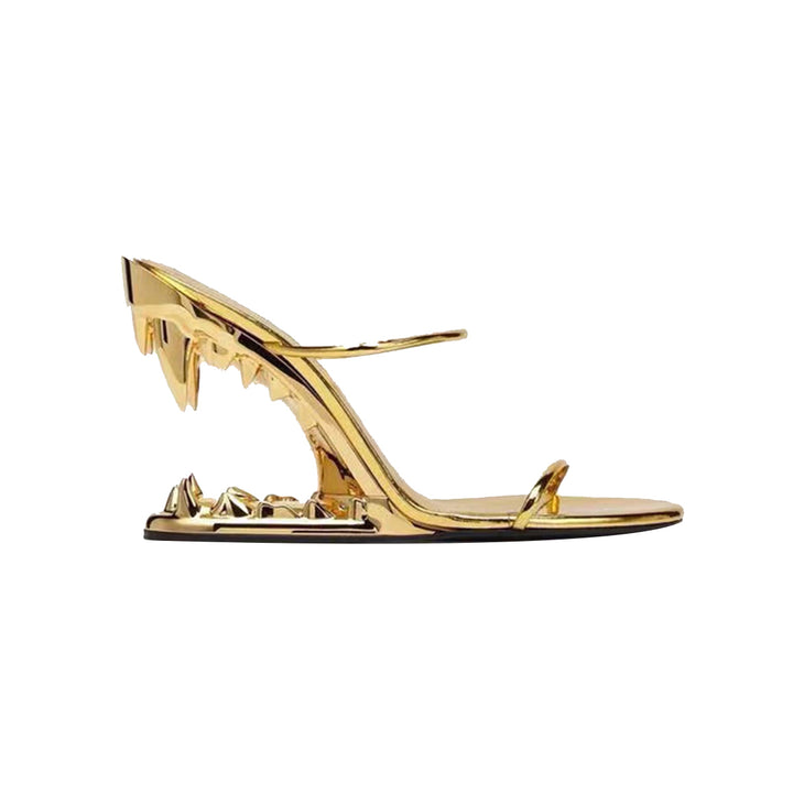 MUIFO Sculptured Wedged Heel Sandals