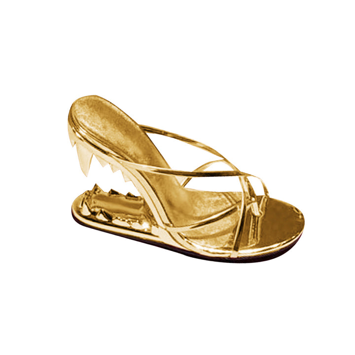MUIFO Sculptured Wedged Heel Sandals