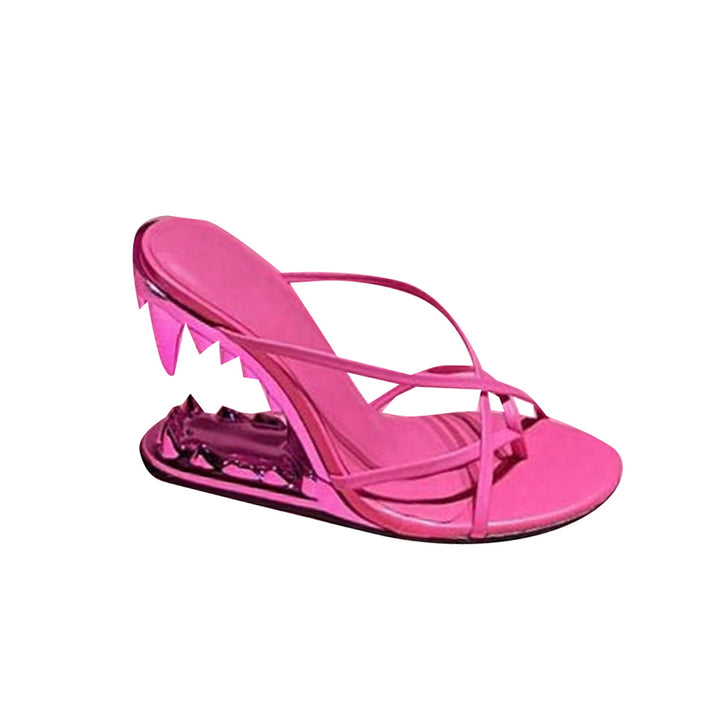 MUIFO Sculptured Wedged Heel Sandals