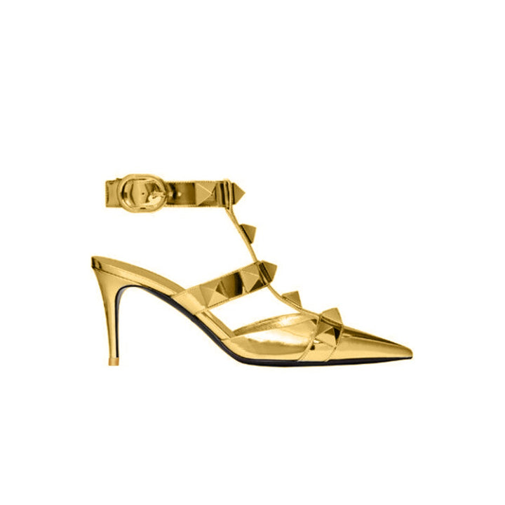 NAJEK Studded Mid Heel Sandals