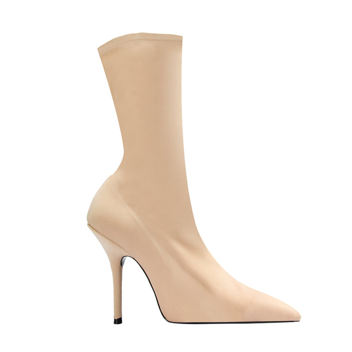 NELLE Super Pointed Toe Basic Sock Ankle Boots