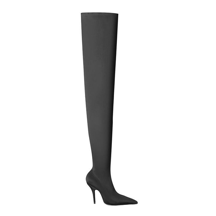 NELLE Super Pointed Toe Basic Over The Knee Sock Boots