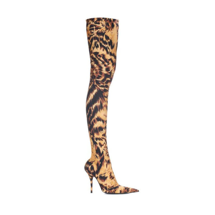 NELLE Super Pointed Toe Basic Over The Knee Sock Boots