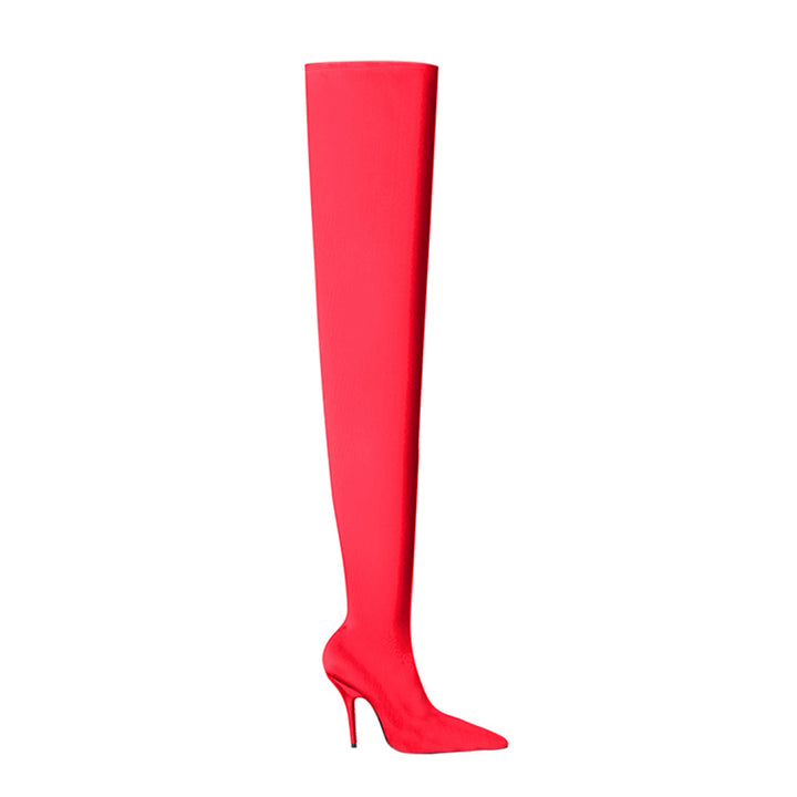 NELLE Super Pointed Toe Basic Over The Knee Sock Boots