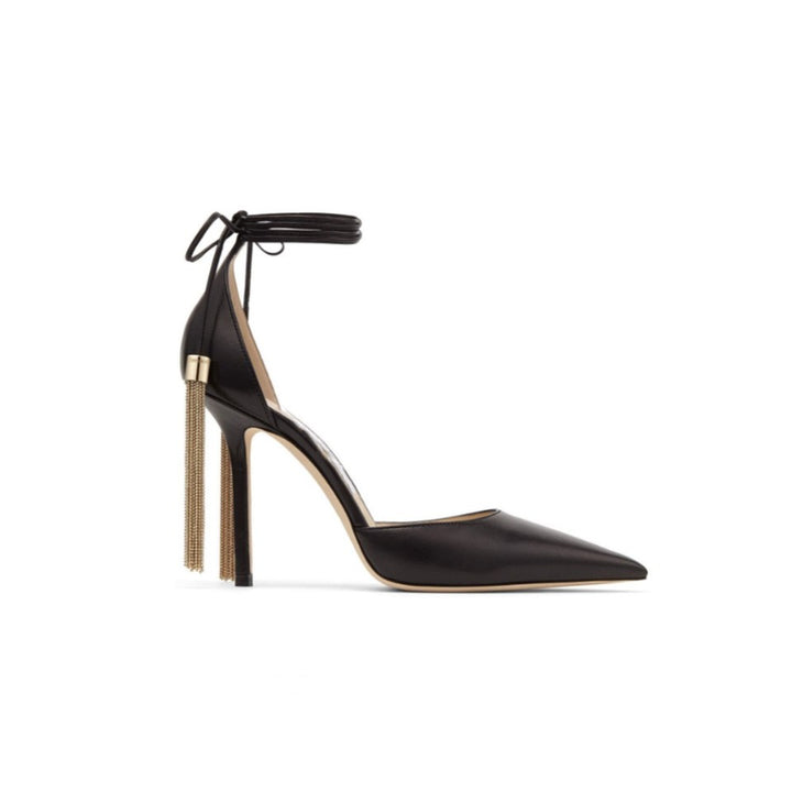 NUHIE Tassels Lace Up High Heel Sandals