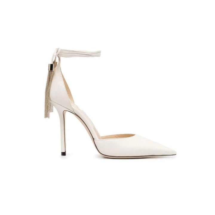 NUHIE Tassels Lace Up High Heel Sandals