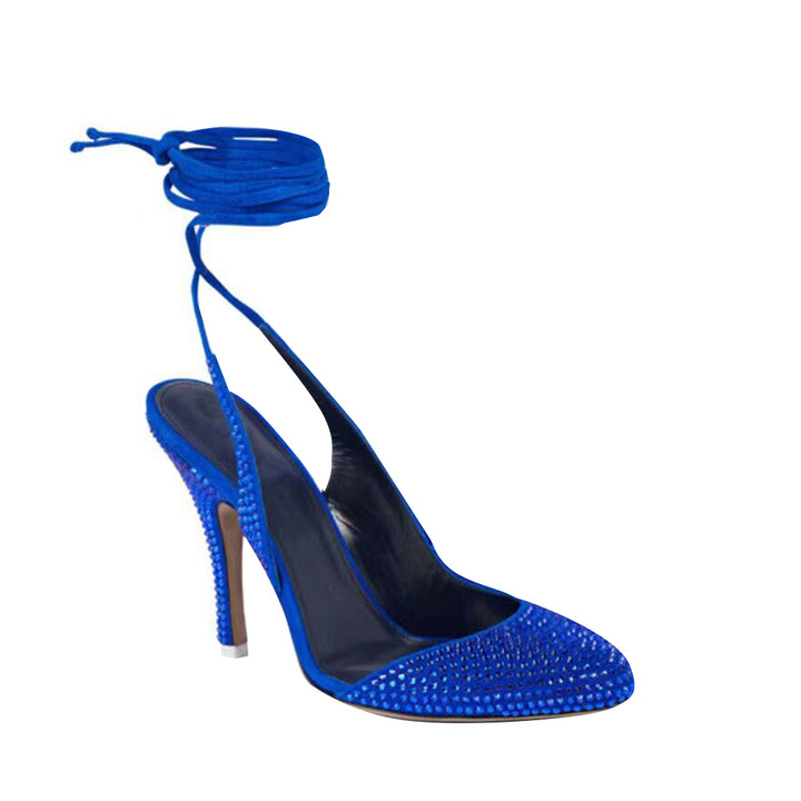 NUREI Diamante Lace Up High Heel Sandals