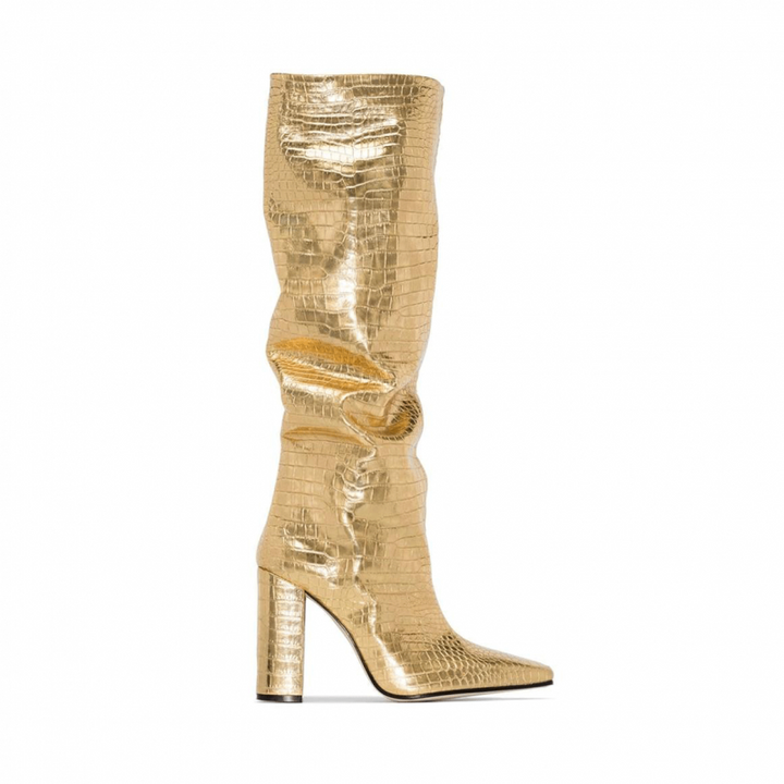 OKANA Patent Leather Knee High Boots - ithelabel.com