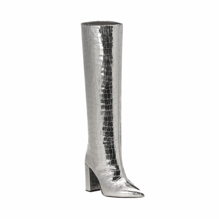 OKANA Patent Leather Knee High Boots - ithelabel.com