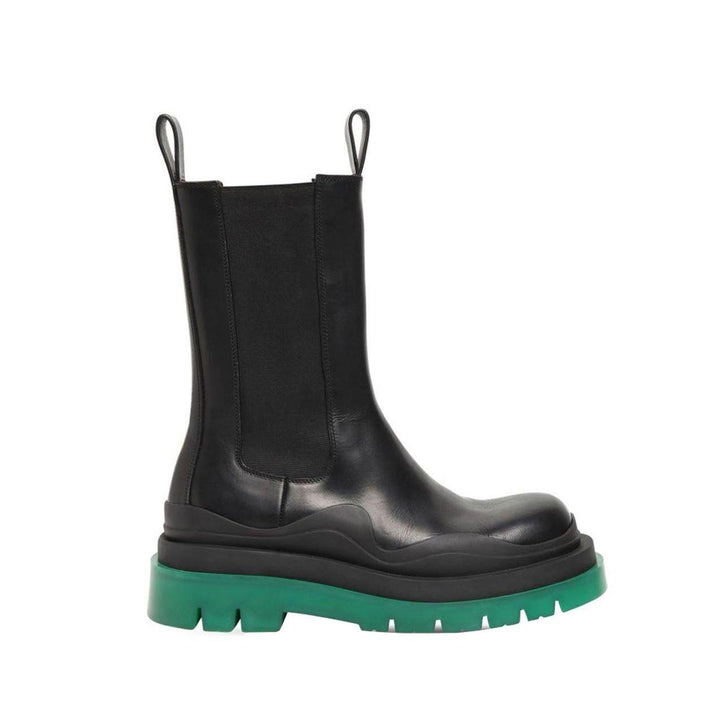 PAULA Basic Bi-Color Leather Ankle Boots - ithelabel.com