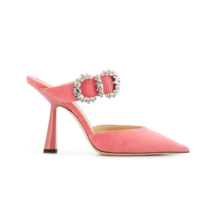 POMCA Diamante Buckled Mules Sandals