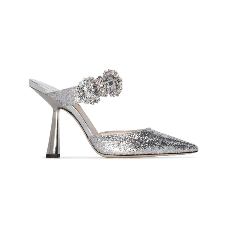 POMCA Diamante Buckled Mules Sandals