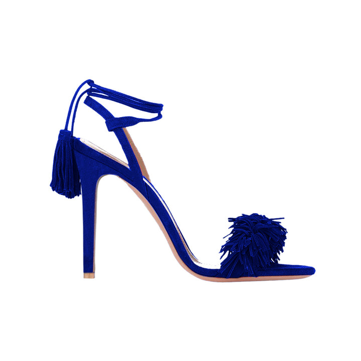 POM POM Tassel and Fringe Sandals - 10.5 cm