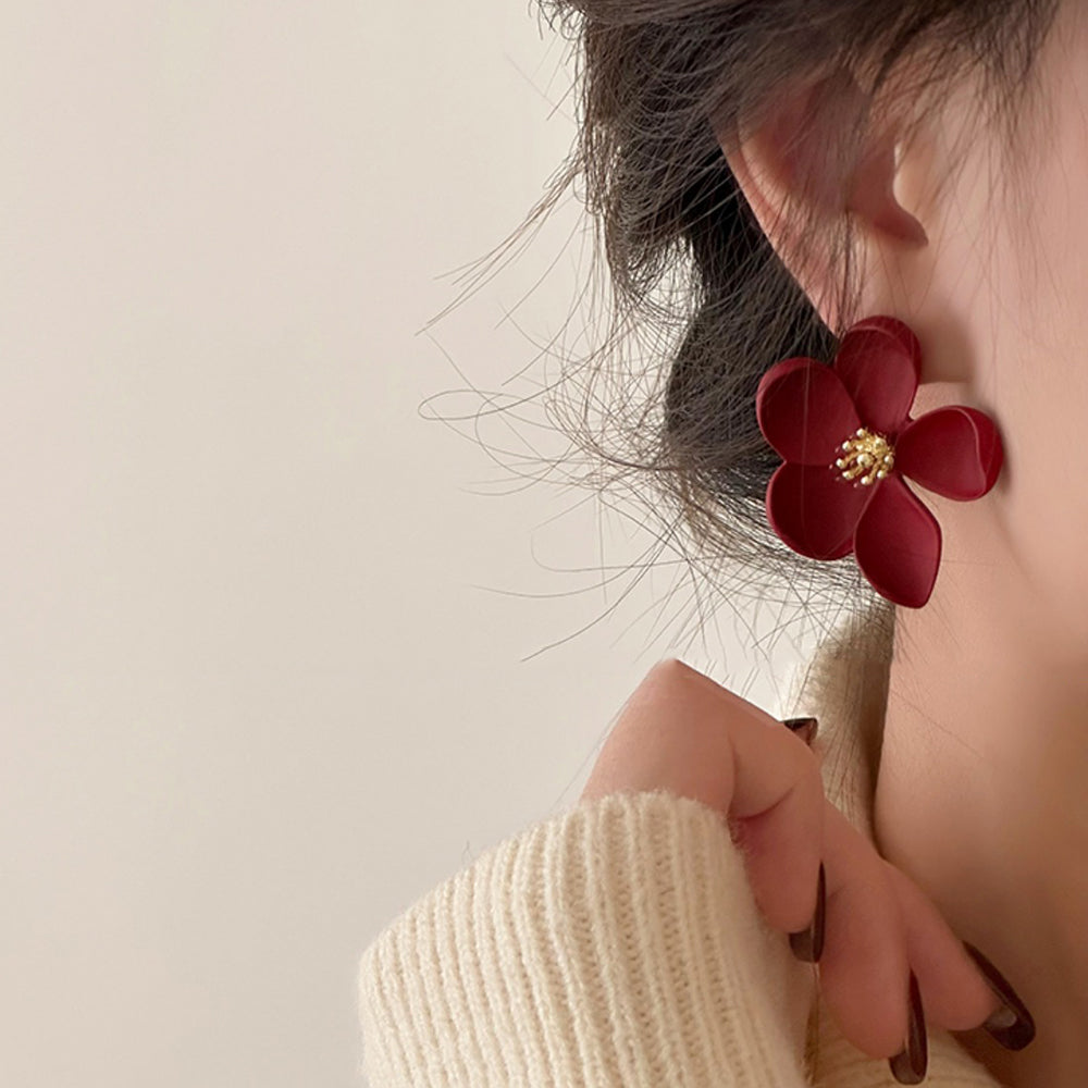 POSLE Flower Ear Studs Earrings - Pair